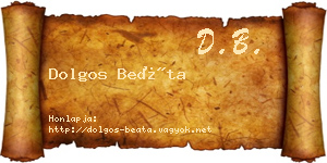 Dolgos Beáta névjegykártya